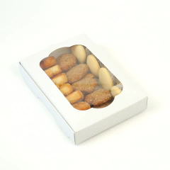 Caja blanca con visor. 20x14,5x3,5 cms. - Capkelitos
