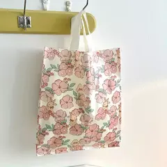 Bolsa con manija "flores salmón". Varios tamaños. Precio por unidad. - comprar online