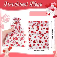 Bolsa de organza con corazones. 13x18 cms. Precio por unidad. - comprar online