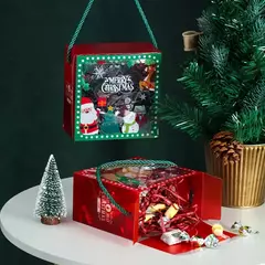 Caja de acetato navidad 14x14x7,5 cms. Precio por unidad. - comprar online
