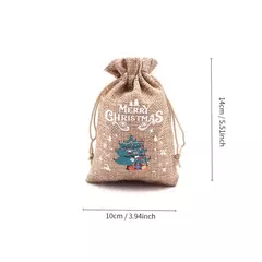 Bolsa arpillera navidad de 10x15 cms. Precio por unidad. - Capkelitos