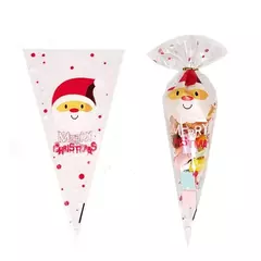 Bolsa triangular papá noel. Pack por 10 unidades. - comprar online