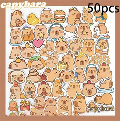 Pack 50 stickers capibara en internet