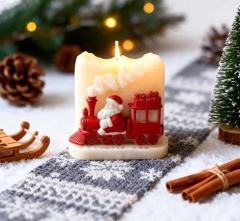 Molde de silicona para VELA/ NOEL EN TREN