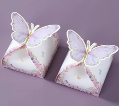 Caja mariposa rosa ó lila. Precio por unidad. en internet