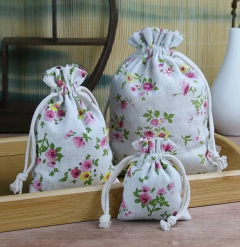 Bolsa arpillera floral. Precio por unidad. - comprar online