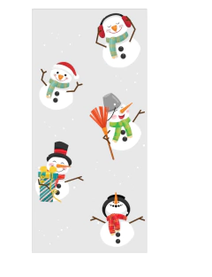 Bolsas diseño muñeco de nieve. Pack por 10 unidades. en internet