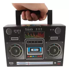 Caja con forma de radio "negra". Precio por unidad.