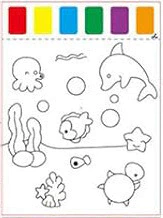 Imagen de Pack x 2 hojas para pintar + acuarela + pincel. Precio por pack