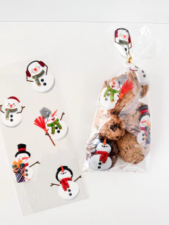 Bolsas diseño muñeco de nieve. Pack por 10 unidades. - comprar online