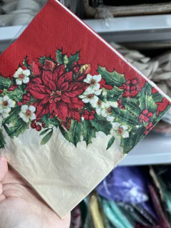 Servilletas flor de Navidad. Pack x 20 unidades. - comprar online