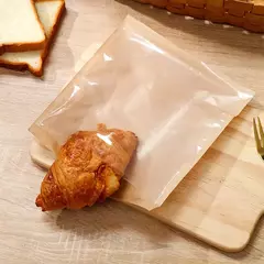 Bolsa de papel antigrasitud. Frente transparente para pasteleria-panaderia. 3 tamaños disponibles. Precio por unidad. en internet