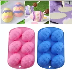 Molde de silicona huevo de pascua decorado - Capkelitos