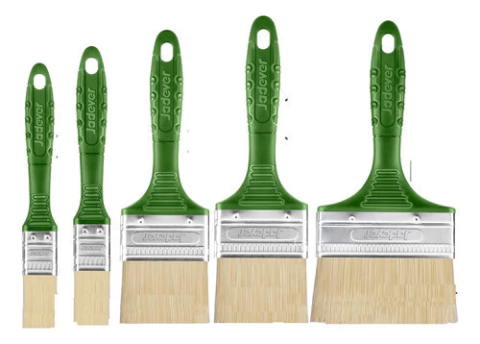 Set De 5 Brochas Pinceles Aptos Pintura Aceite Jadever Cerdas Blanco