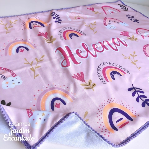 Canga Toalha infantil Personalizada | Estampa Jardim