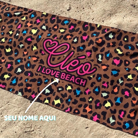 Mini Canga Personalizada Adulto | Estampa Onça Neon