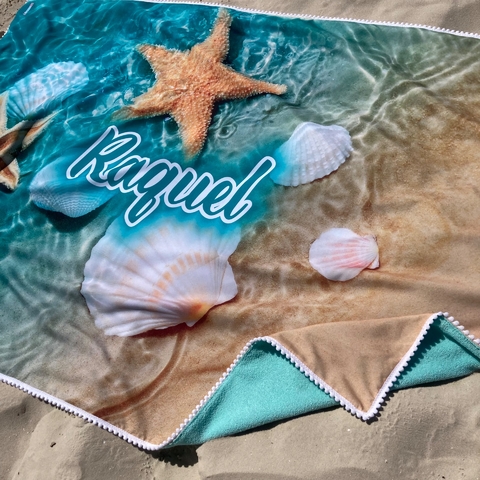 Canga Toalha Personalizada | Estampa Mar