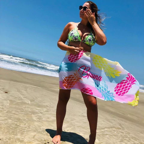 Mini Canga de Praia Personalizada Adulto | Escolha qualquer estampa da nossa coleção