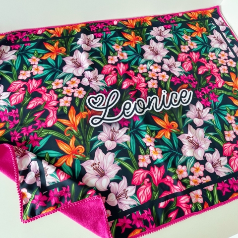 Canga Toalha Personalizada | Estampa Lírios