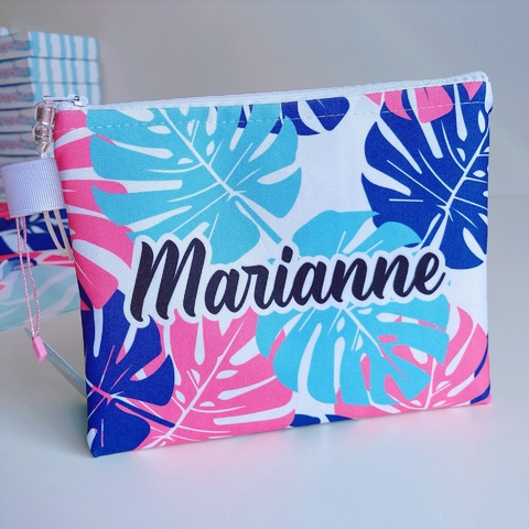 Necessaire Clutch Personalizada | Folhas Azul