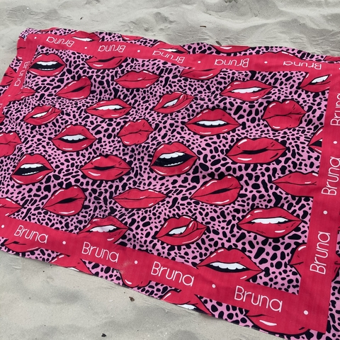 Canga de Praia Personalizada | Estampa Boca Red