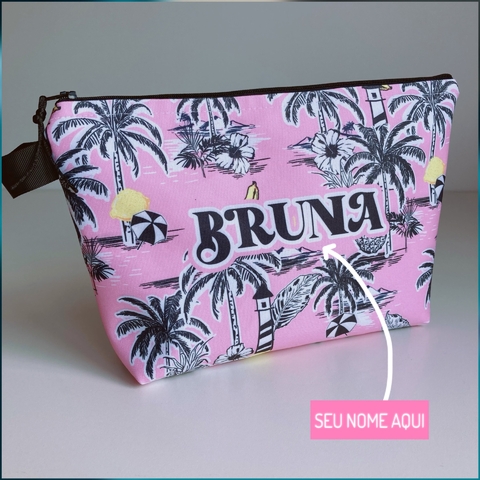 Necessaire Slim M Personalizada Estampa Noronha