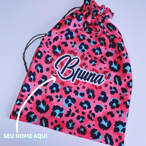 Saquinho Organizador Personalizado | Estampa Onça Laranja