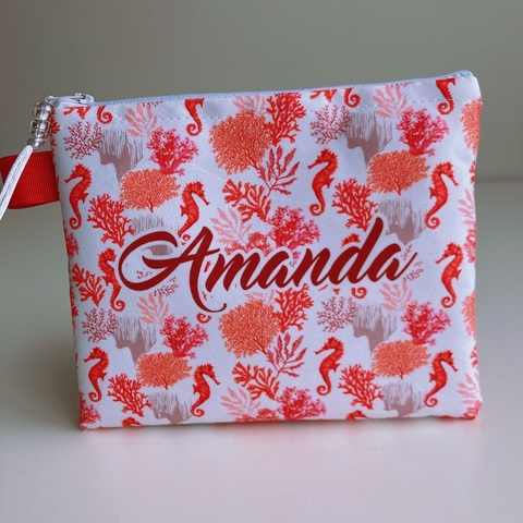 Necessaire Clutch Personalizada | Estampa Cavalo Marinho