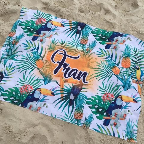 Canga de Praia Personalizada | Estampa Tucanos
