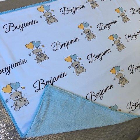 Canga Toalha Infantil Personalizada | Estampa Ursinhos