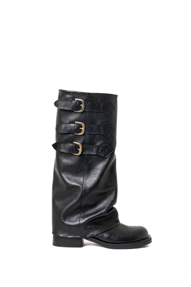 Botas Bronx negras de cuero – Macu