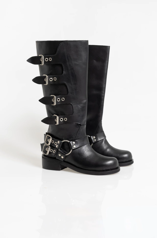 Botas Tati full black cuero — imagen 4