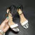 Cloe Tricolor negro taco fino - comprar online