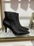 Brigitte Negro Cuero Lustrado Taco Fino
