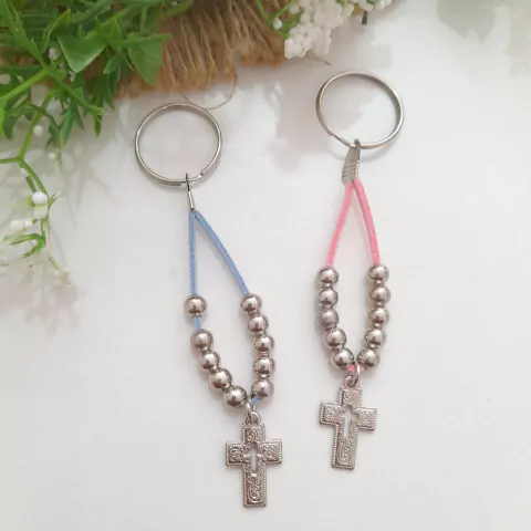 10 Llaveros denario de GAMUZA