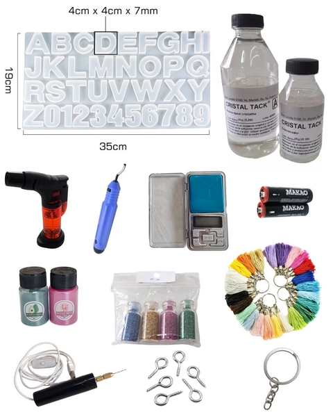 Kit Resina Inicial 300gr Letras Manualidades - comprar online