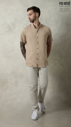 CAMISA LINO M/CORTA CUELLO MAO 39153