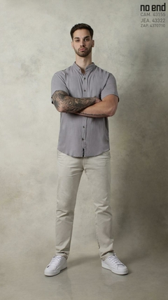 CAMISA LINO M/CORTA CUELLO MAO 39153