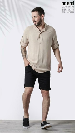 CAMISOLA LINO CUELLO MAO 41103