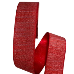 Fita de Cetim com Lurex Cinderela - 38 mm - Grupo E - Rolo com 10 metros - Fitas de Gorgorão Sanding, Bela Fita, Apliques, bico de pato, meias de seda, colas.  Bella Rosa Fitas