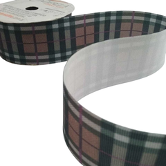 Fita Gorgurão Xadrez Cinderela 38mm - Rolo com 10 metros - comprar online