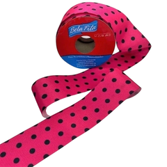 Fita de gorgurão Poá Bela Fita - 38 mm Metro - Fitas de Gorgorão Sanding, Bela Fita, Apliques, bico de pato, meias de seda, colas.  Bella Rosa Fitas