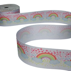 Imagem do Fita de Gorgurão Estampada Cinderela 38mm - Metro