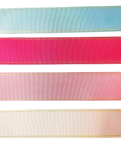 Fita de Gorgurão com Bordas de Lurex Cinderela 38 mm - Metro - comprar online