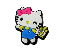 Aplique Emborrachado Hello Kitty - Grupo C - Unidade - Fitas de Gorgorão Sanding, Bela Fita, Apliques, bico de pato, meias de seda, colas.  Bella Rosa Fitas