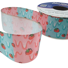 Fita de Gorgurão Estampada 1 - Halley 38 mm - Metro
