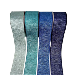 Fita de Cetim com Lurex Cinderela 38 mm - Grupo B - Rolo - comprar online