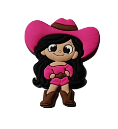 Aplique Emborrachado Menina Cowboy - Unidade