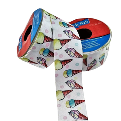 Fita de Gorgurão Bela Fita Sorvete Colorido - 38 mm - Metro - comprar online
