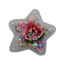 Aplique Transparente Estrela com Paetês - Cores Misturadas - Unidade - Fitas de Gorgorão Sanding, Bela Fita, Apliques, bico de pato, meias de seda, colas.  Bella Rosa Fitas